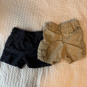 Kids Cargo Shorts - Black and Tan